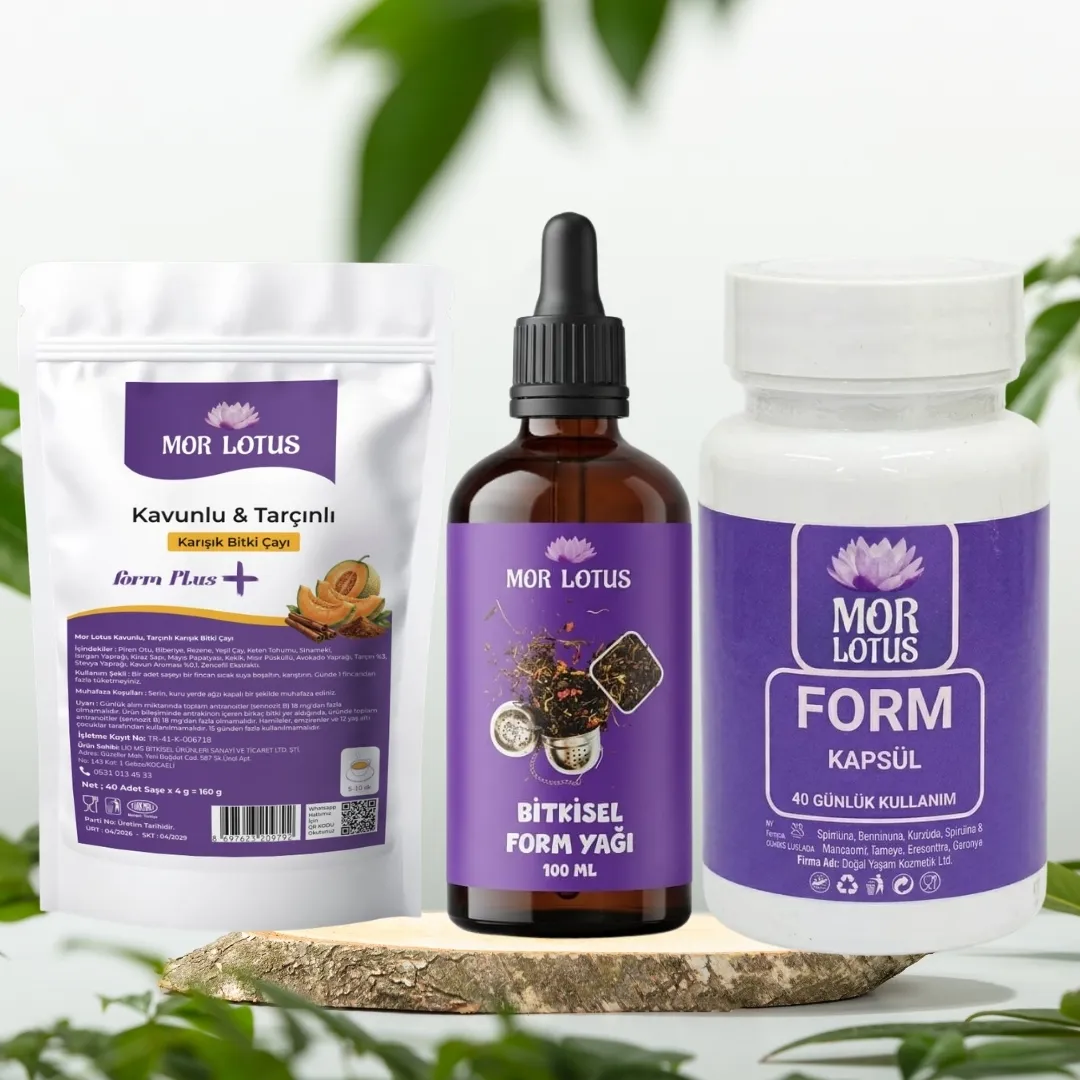 Form Kapsül,Form Yağı,Bitkisel Kavunlu Çay Üçlü Set