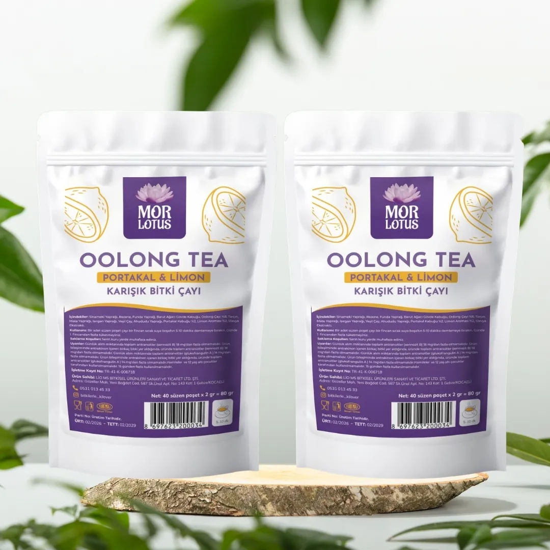 2 Adet Oolong Çayı (Portakal & Limon) İkili Set