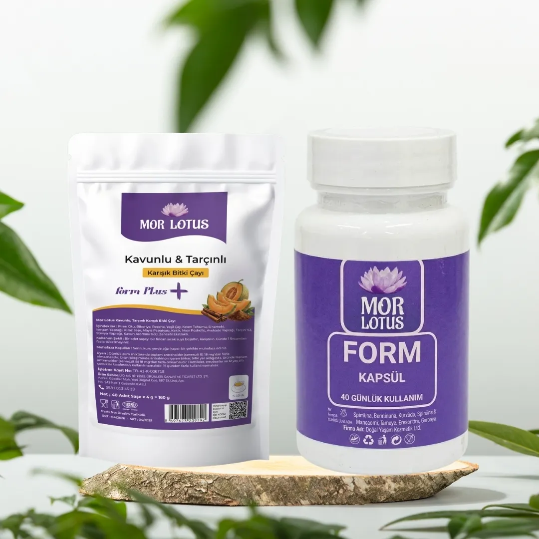 Bitkisel Kavunlu Çay ve Form Kapsül İkili Set