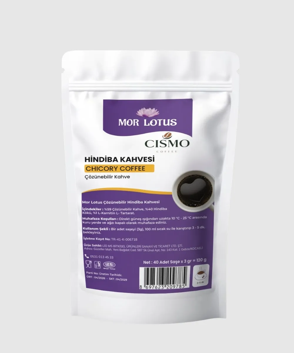 Mor Lotus Cismo Hindiba Kahvesi