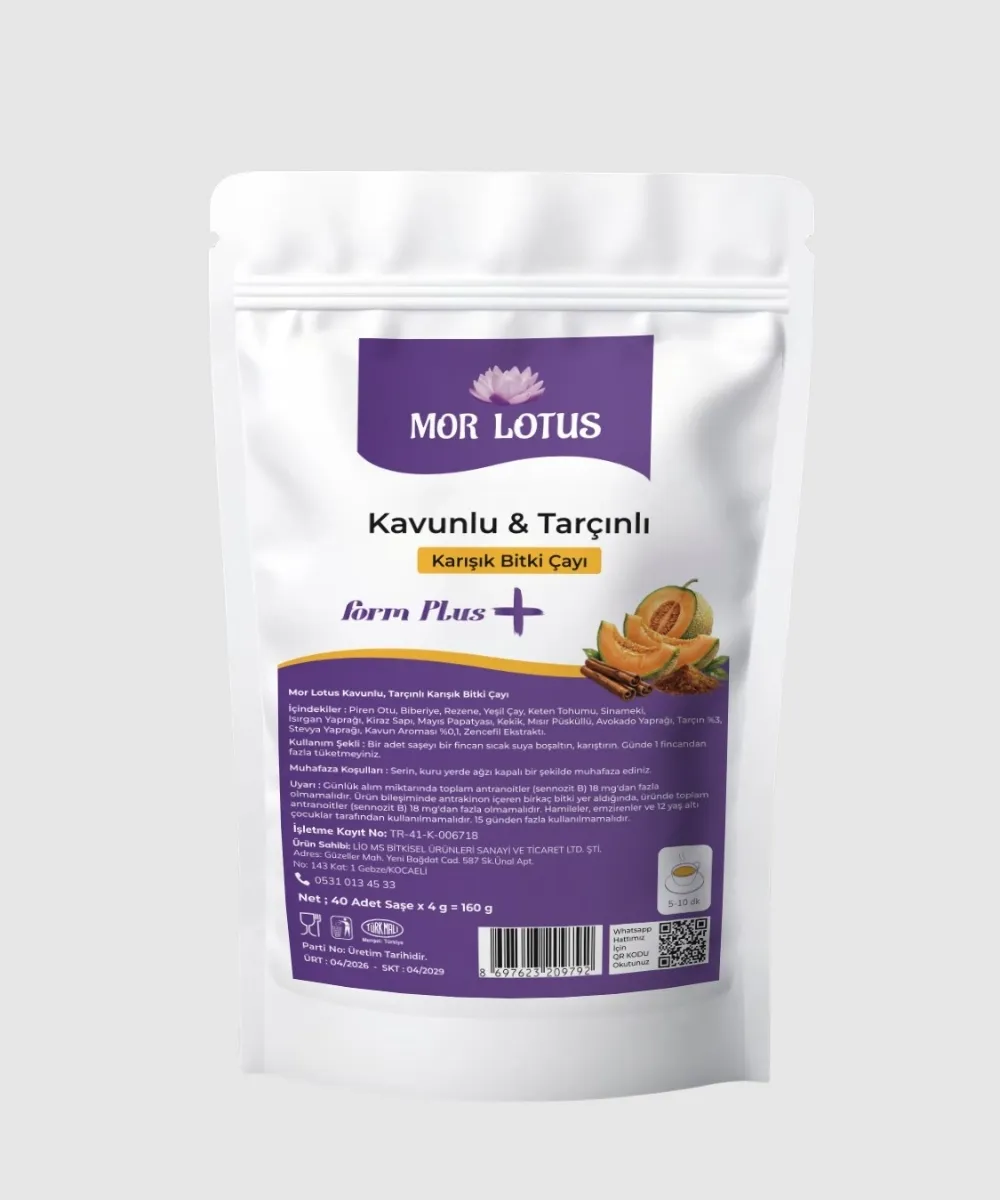 Mor Lotus Kavunlu & Tarçınlı Karışık Bitki Çayı