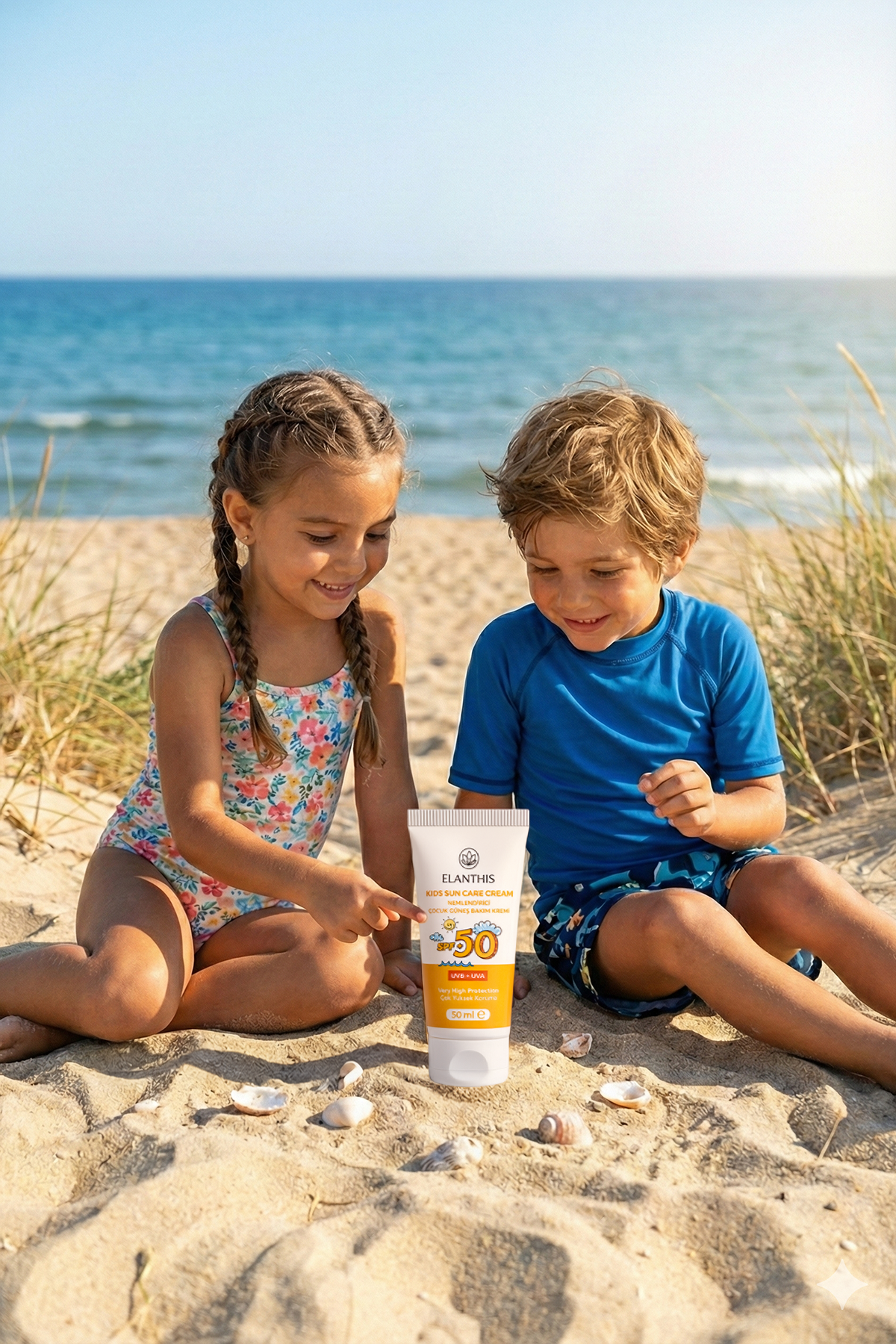 Elanthis Aile Boyu Güneş Koruma Paketi - Çocuk SPF 50 (50 ml) + Yetişkin SPF 50+ (100 ml)