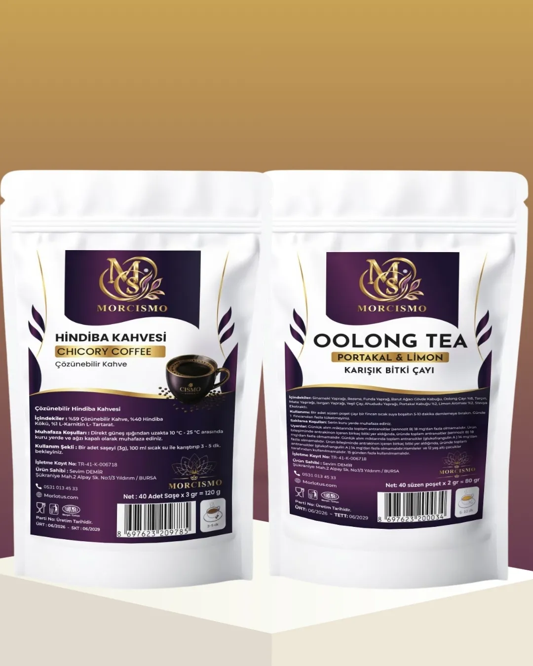Cismo Hindiba Kahvesi ve Bitkisel Oolong Çayı İkili Set